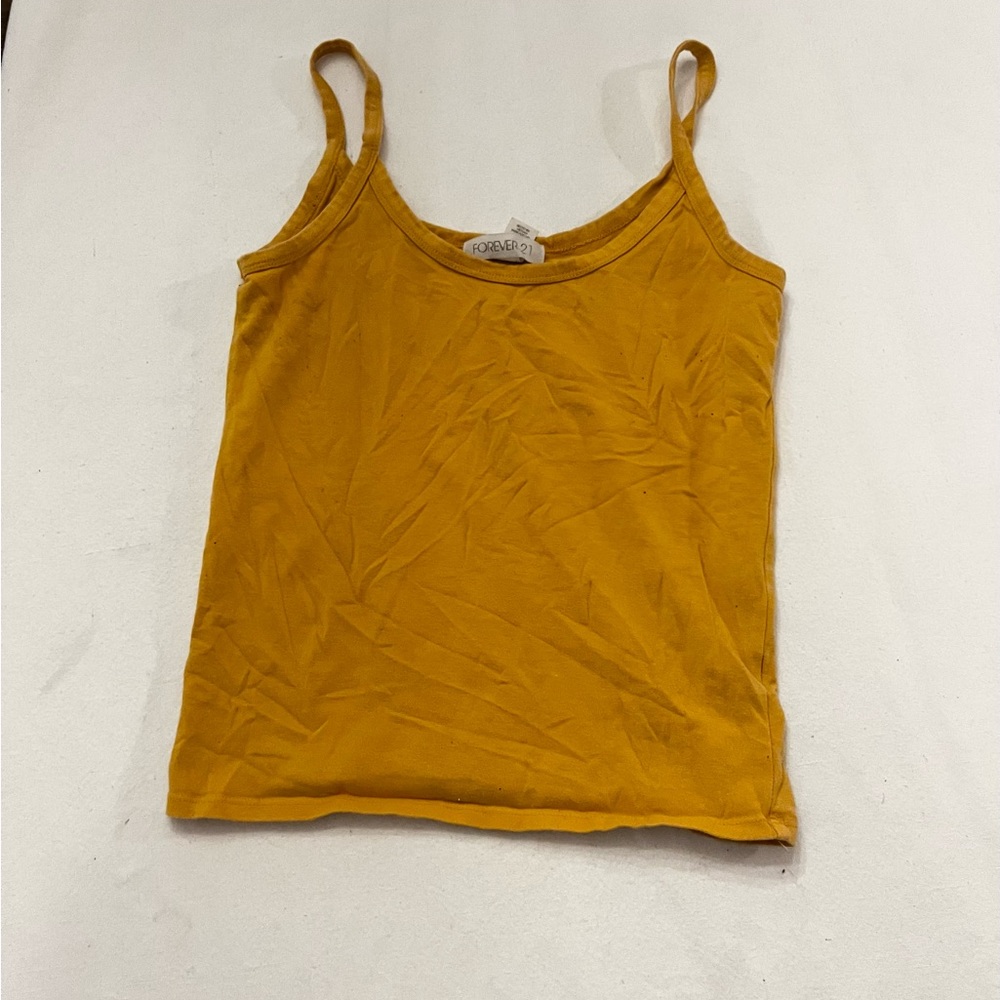 yellow tank top